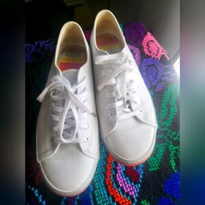 Kate Spade White Canvas Sneakers